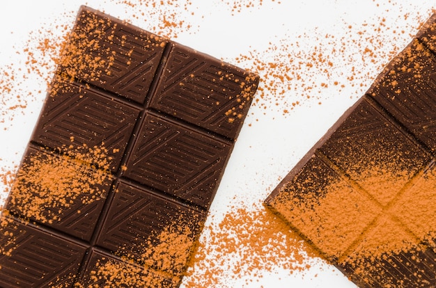 Cocoa Crumbs on Chocolate – Free Stock Photo for Download