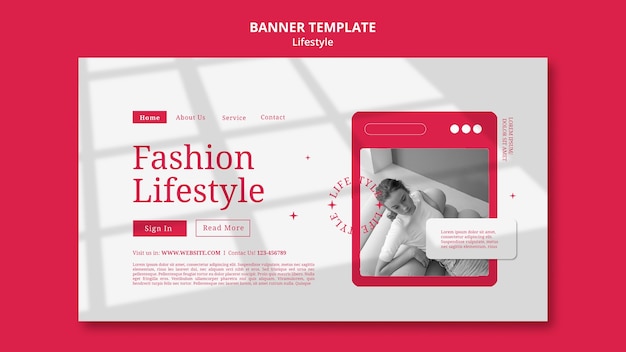 Flat Design Lifestyle Template – Free Download