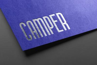 Silver Word Template on Purple Paper – Free Download