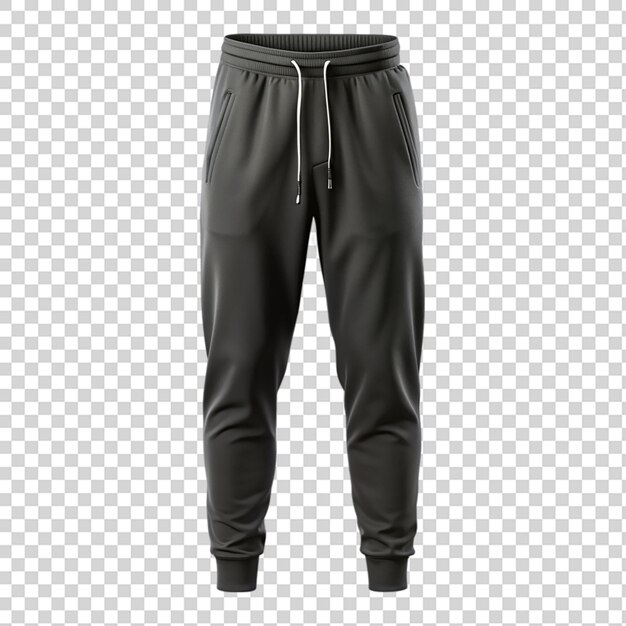 Black Sweatpants Jogger Sports Trousers on Transparent Background – Free to Download