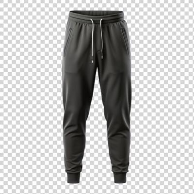 Black Sweatpants Jogger Sports Trousers on Transparent Background – Free to Download