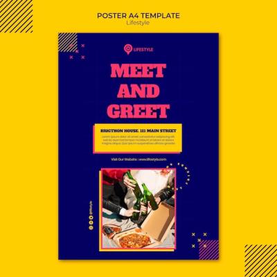 Joyful Lifestyle Poster Template – Download Free Stock Photo