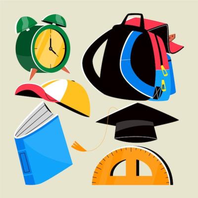 Flat Back to School Elements Collection – Free Stock Photo, Download Free