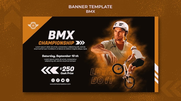 BMX Horizontal Banner Template – Free Download