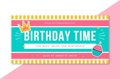 Grid Birthday Blog Header Template – Free to Download