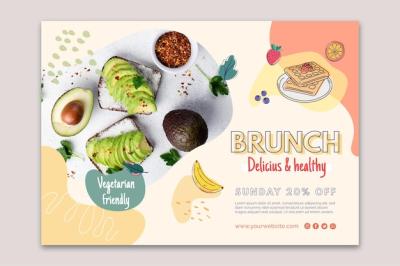 Delicious and Healthy Brunch Banner – Free Download