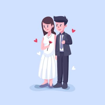 Wedding Couples in Flat Design – Free Stock Photo for Download