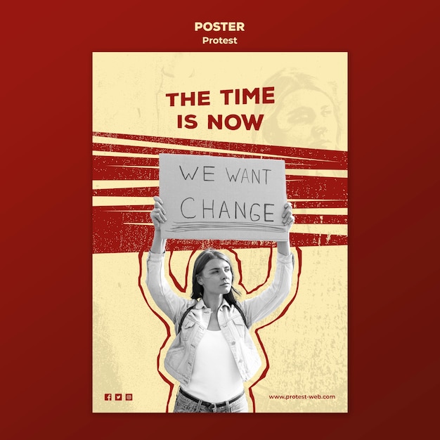 Human Rights Protest Poster Design – Free Download