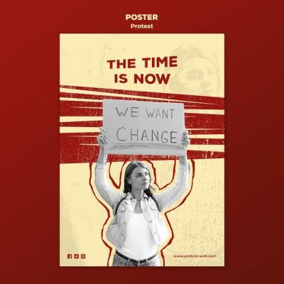 Human Rights Protest Poster Design – Free Download