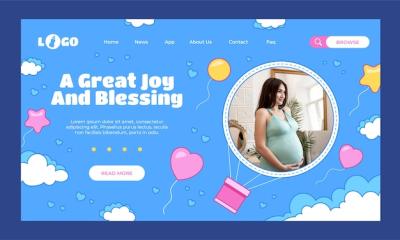 Hand Drawn Baby Shower Template – Free Download for Your Event