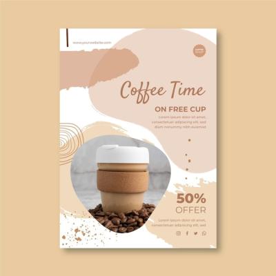 Coffee Shop Vertical Flyer Template – Free Download