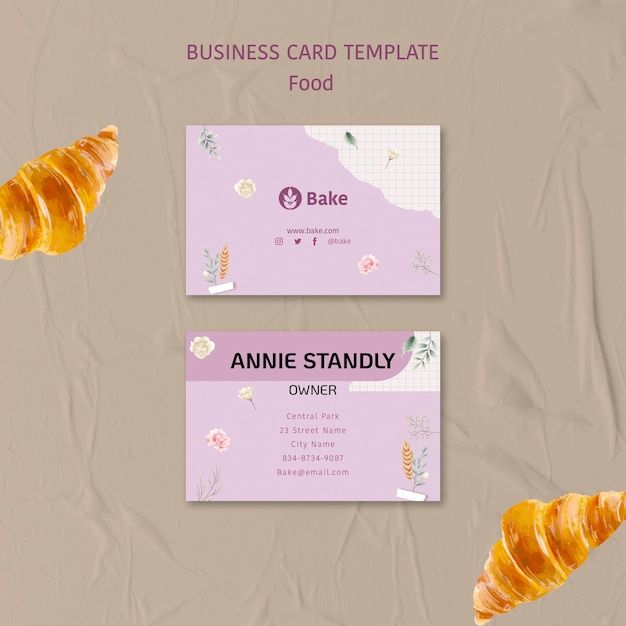 Delicious Food Business Card Template – Free Download