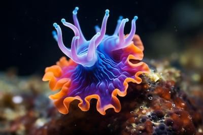 Colorful Nudibranch Crawling on Coral Reef – Free Stock Photo for Download