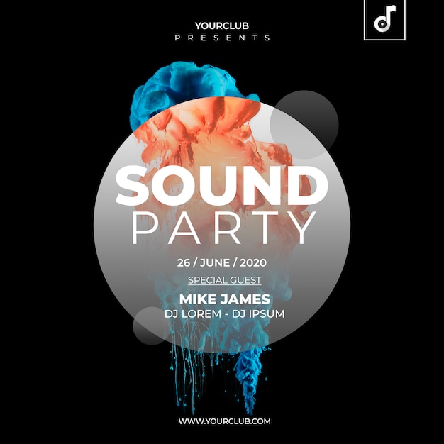 Sound Party Cover Template – Free Download