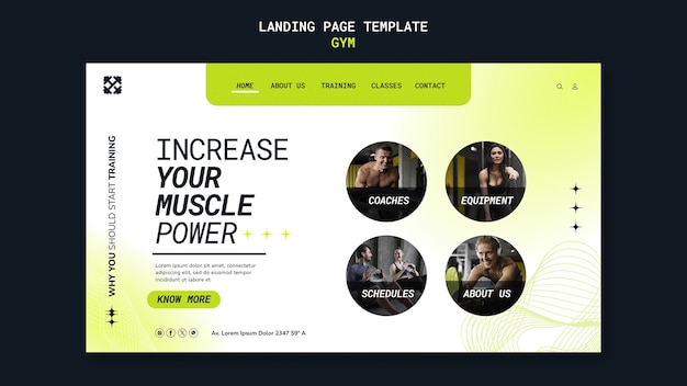 Sport Training Landing Page Template – Free Stock Photo, Download for Free