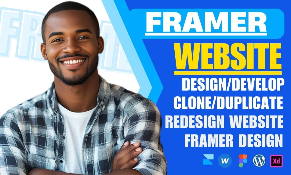 I Will Create a Stunning Framer Website and Develop a Seamless Framer Landing Page from Figma to Webflow