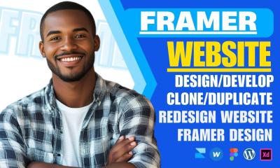 I Will Create a Stunning Framer Website and Develop a Seamless Framer Landing Page from Figma to Webflow
