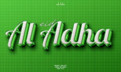 Eid Al Adha 3D Editable Text Effect – Free Download