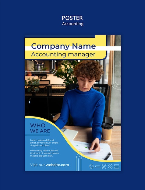 Accounting Poster Template Design – Download Free Stock Photo