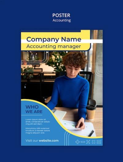 Accounting Poster Template Design – Download Free Stock Photo