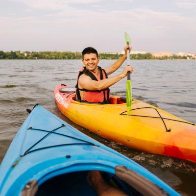 Portrait of Male Kayaker in Action – Free Stock Photo, Download for Free