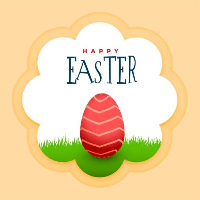 Happy Easter Day Card Featuring Eggs and Grass – Free Stock Photo for Download