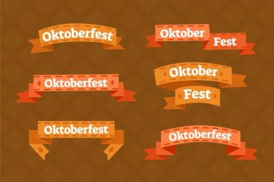 Hand Drawn Oktoberfest Ribbons Collection – Free Stock Photos for Download