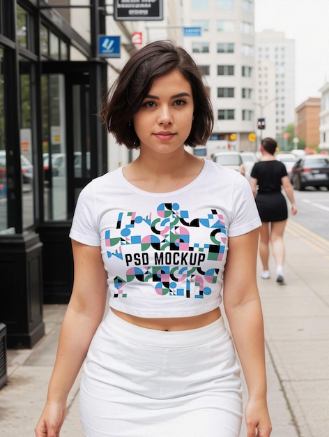 Tshirt Mockup Featuring Unisex Aesthetic Branding Merch – Free to Download