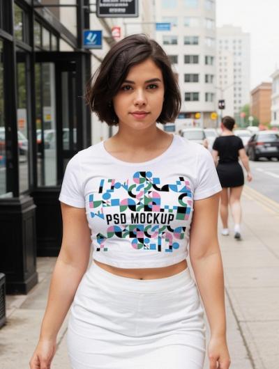 Tshirt Mockup Featuring Unisex Aesthetic Branding Merch – Free to Download