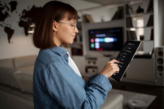 Young Woman Using Home Technology – Free Stock Photo, Download for Free