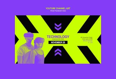 Vibrant Fluorescent Colors Template Design for PSD – Free Download