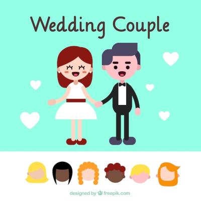 Wedding Couple Characters – Free Stock Photos, Download for Free