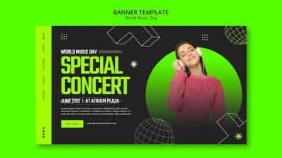 World Music Day Landing Page Template – Download Free Stock Photo