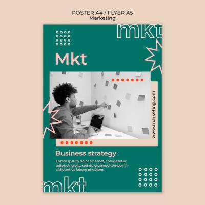 Flat Design Marketing Template – Free Download, Download Free Stock Photo