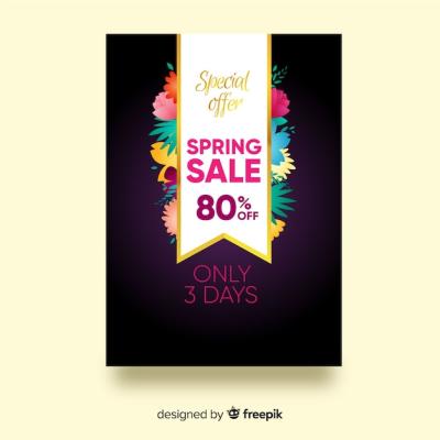 Dark Spring Sale Poster – Free Download