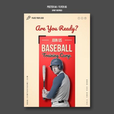 Baseball Training Camp Flyer Template – Free Download