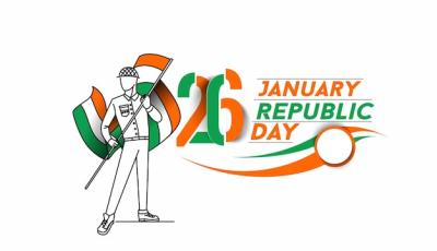 Republic Day Concept Featuring a Boy with Indian Flag – Free Download