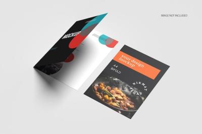 A4 Bifold Brochure Mockup – Free Download