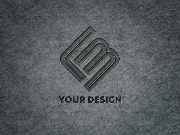 Engraved Logo on Metal Plate Mockup – Free Download