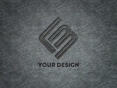 Engraved Logo on Metal Plate Mockup – Free Download