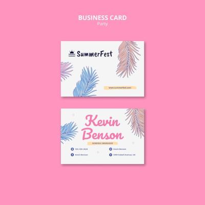 Party Celebration Business Card Template – Free Download