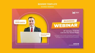 Business Webinar Banner Template – Free Download
