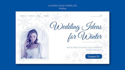Winter Wedding Celebration Landing Page – Free Download