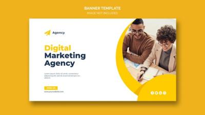 Digital Business Marketing Web Banner Template – Free Download