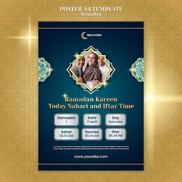 Gradient Ramadan Template Design – Free Download