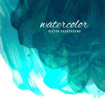 Blue Watercolor Background with Abstract Shapes – Free Stock Photo for Download