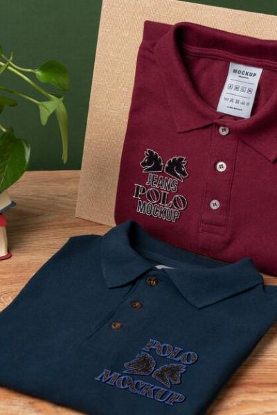Polo T-Shirt with Logo Mockup – Free Download