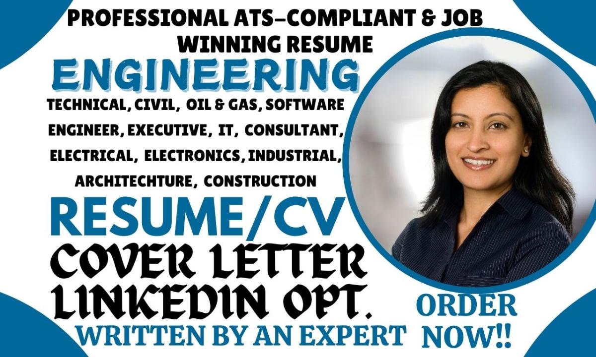 I Will Write Engineering, Technical, Construction, and Software Developer Resumes