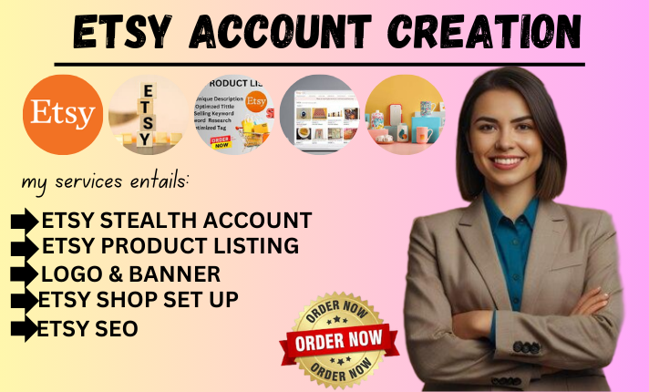I Will Do Etsy Account Creation, Store Setup, and Product Listing
