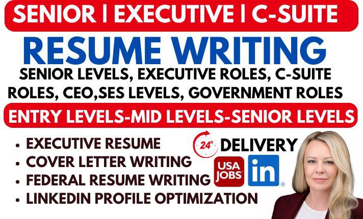 I Will Craft Exceptional Executive, Federal, and Tech Resumes for High-Level Roles